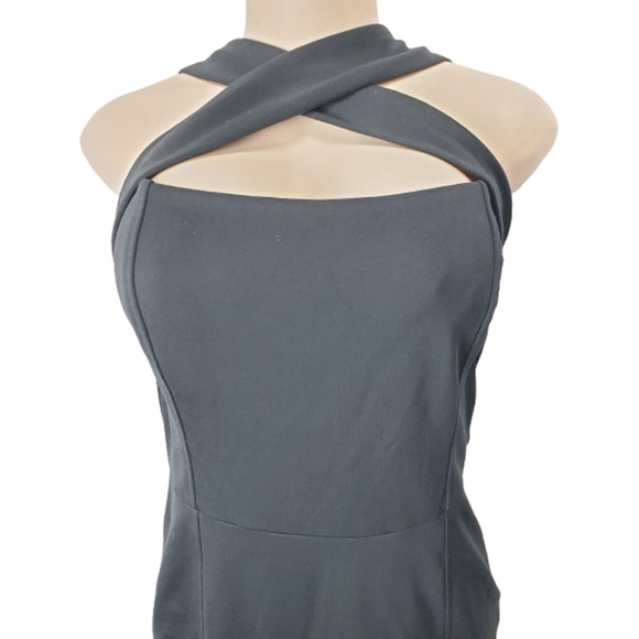 Cynthia Steffe women's black criss-cross dress size 10 - Picture 4 of 4